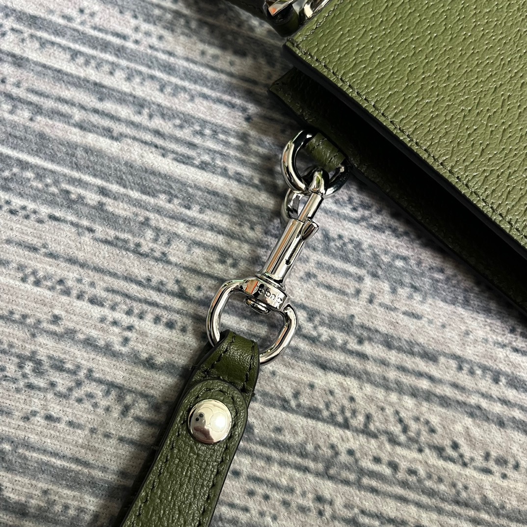 Gvc*1 GG Marmont Pouch Green For Men 12in/30.5cm 475317 DJ20F 3352
