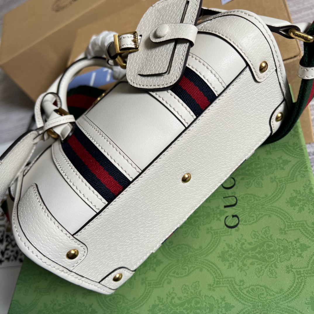 Gvc*1 Mini Top Handle Bag With Double G White/Grey For Men 8.7in/22cm