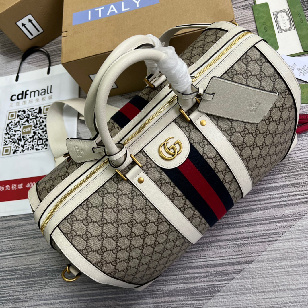 Gvc*1 Ophidia Medium Duffle Bag Beige 17.5in/44.6cm 681295 9C2ST 9770