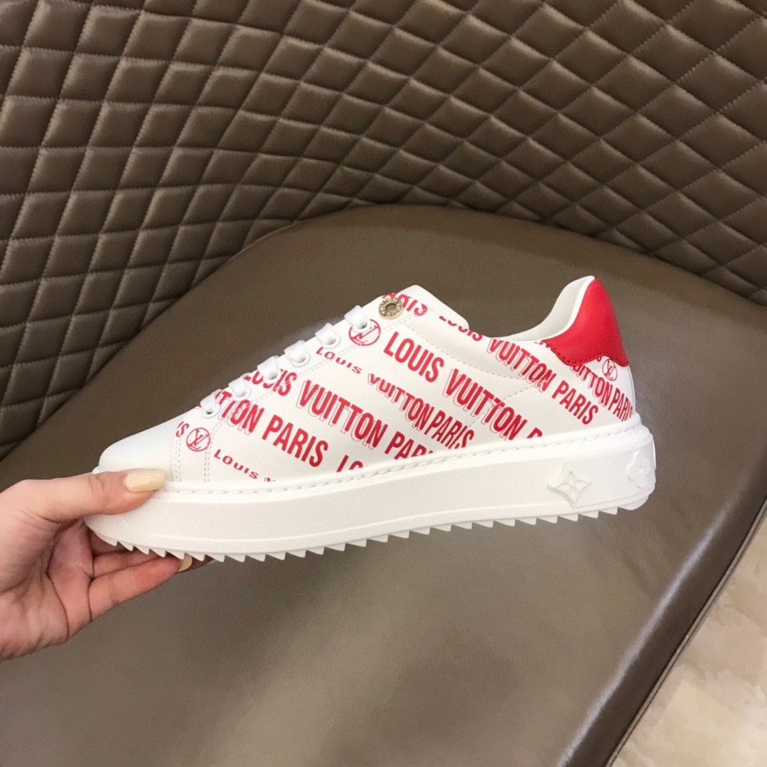 L0vis Vvtt0n Time Out Sneaker Monogram Flowers Red For Men