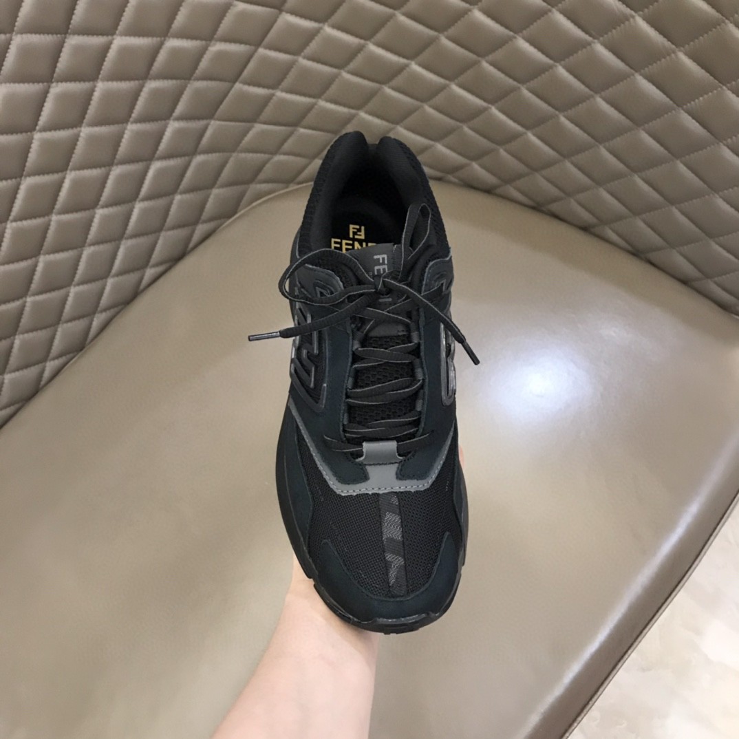 FD F**di Faster Trainers Sneakers Black For Women 7E1555AKX6F1ICG