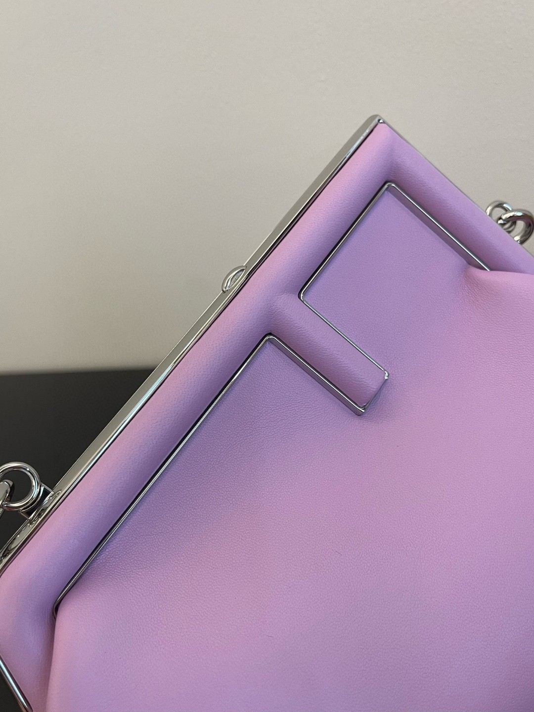 F**di FD Small First Bag Blue/Beige/ Purple For Women 26cm/10.3in 8BP129ABVEF1993