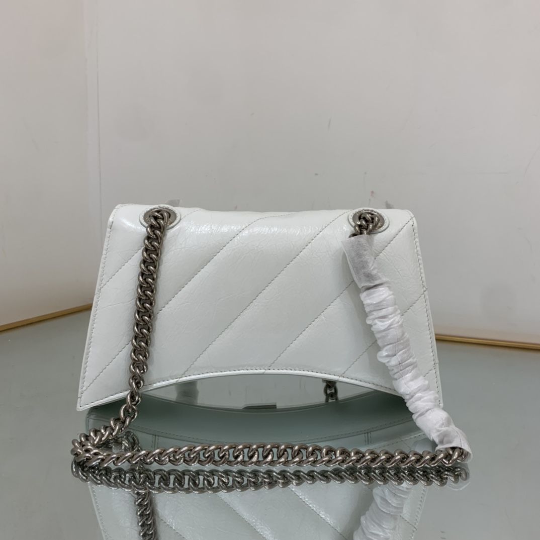 Ba1en*iaga Crush Small Chain Bag Black/Pink/Silver/White For Women‎ 9.8in/24.9cm