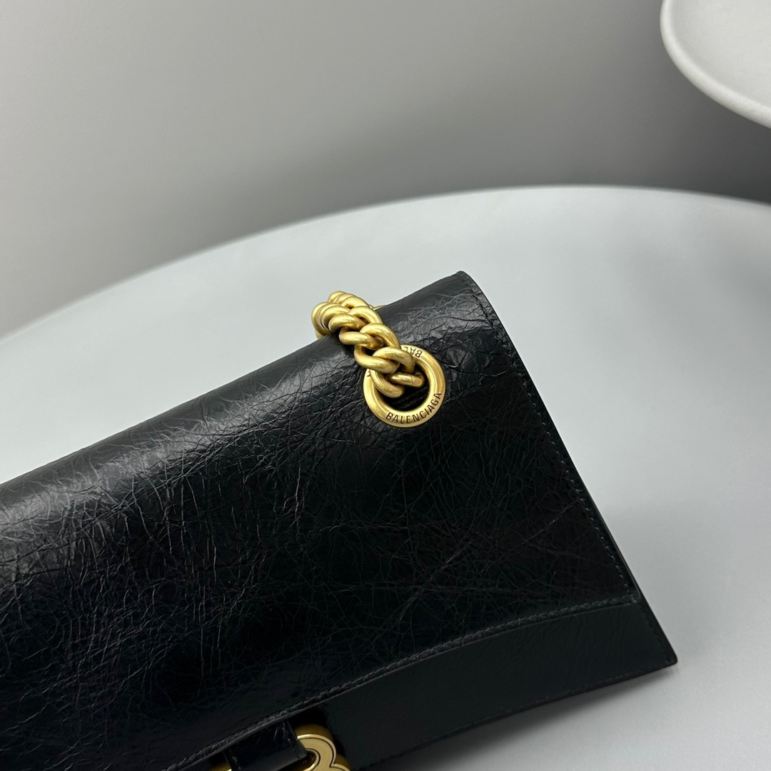Ba1en*iaga Crush Small Chain Bag Black For Women‎ 9.8in/25cm 716351210IT1000