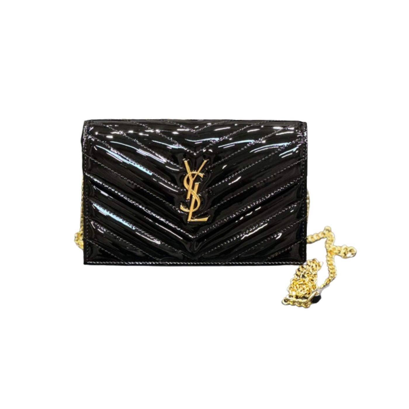 Sa1nt Lau*nt Envelope Small Bag Black For Women‎ 7.5in/19cm