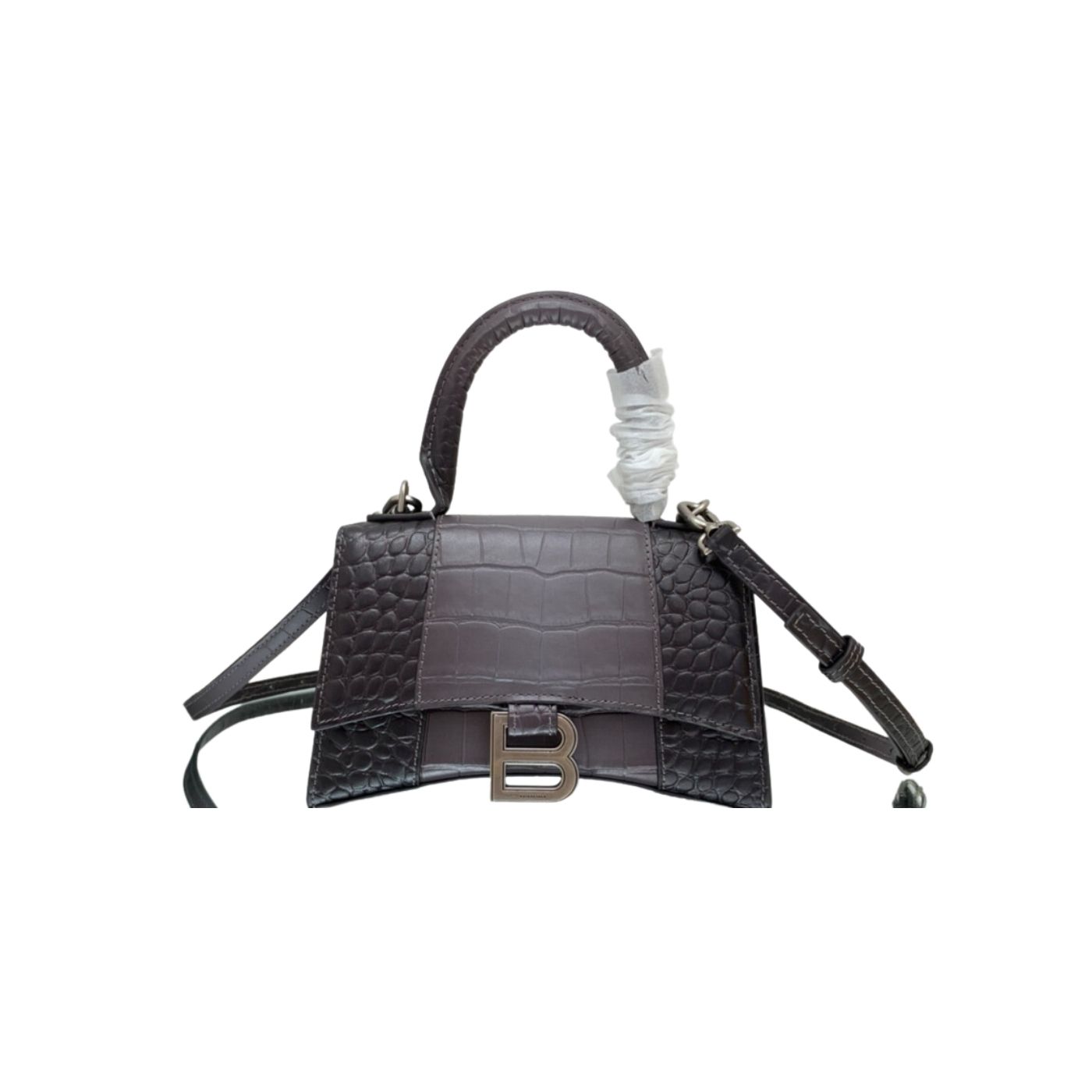 Ba1en*iaga Hourglass Small Handbag Black/Pink For Women‎ 9in/22.9cm