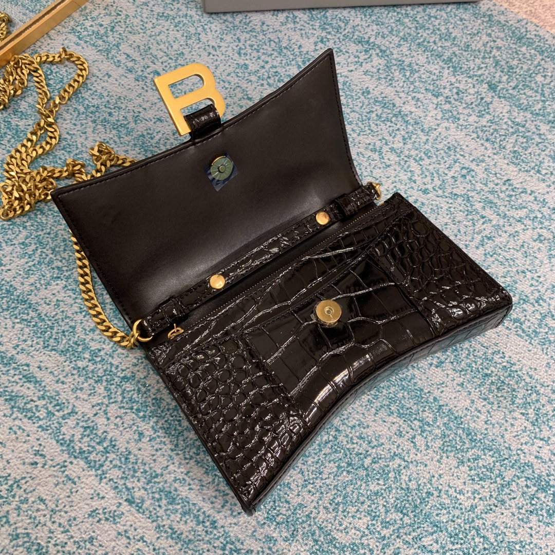 Ba1en*iaga Hourglass Wallet Pink/Burgundy/Dark Green/Black For Women‎ 7.6in/19cm 6560501LRGM6310