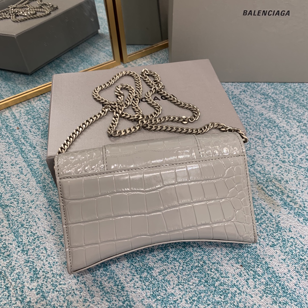 Ba1en*iaga Hourglass Wallet Silver/Grey/Gold/Green/Black For Women‎ 7.6in/19cm 6560502UDF71000