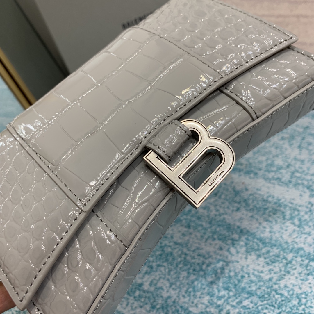 Ba1en*iaga Hourglass Wallet Silver/Grey/Gold/Green/Black For Women‎ 7.6in/19cm 6560502UDF71000