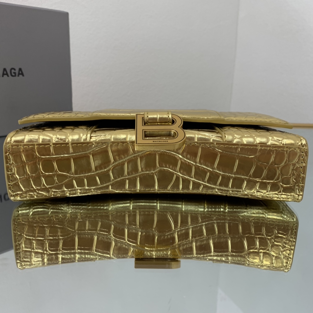 Ba1en*iaga Hourglass Wallet Silver/Grey/Gold/Green/Black For Women‎ 7.6in/19cm 6560502UDF71000