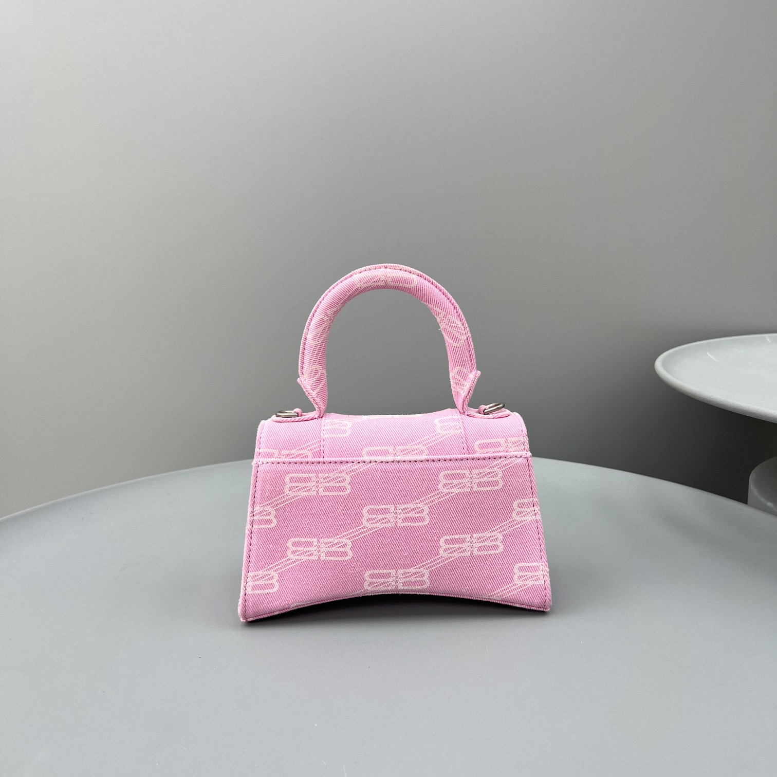 Ba1en*iaga Hourglass XS Handbag Pink/Blue For Women‎ 7.4in/18.8cm