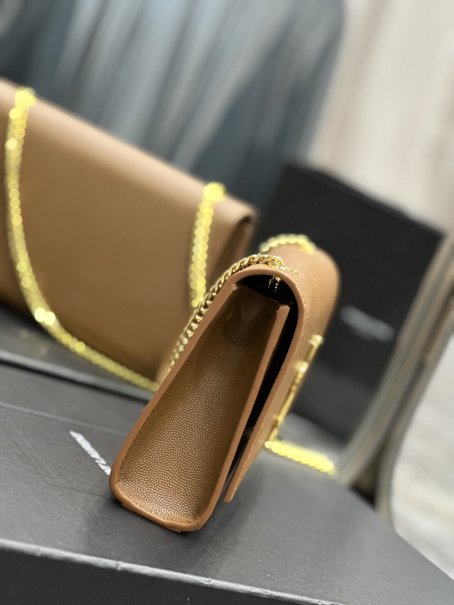 Sa1nt Lau*nt Kate Chain Bag Brown For Women‎ 9.4in/24cm