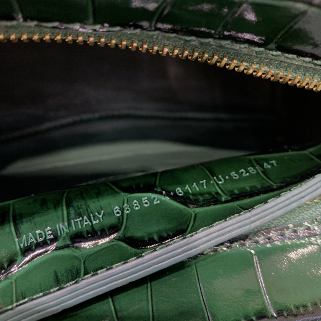 Ba1en*iaga Neo Classic Mini Handbag Black/Green For Women‎ 8.6in/21.8cm