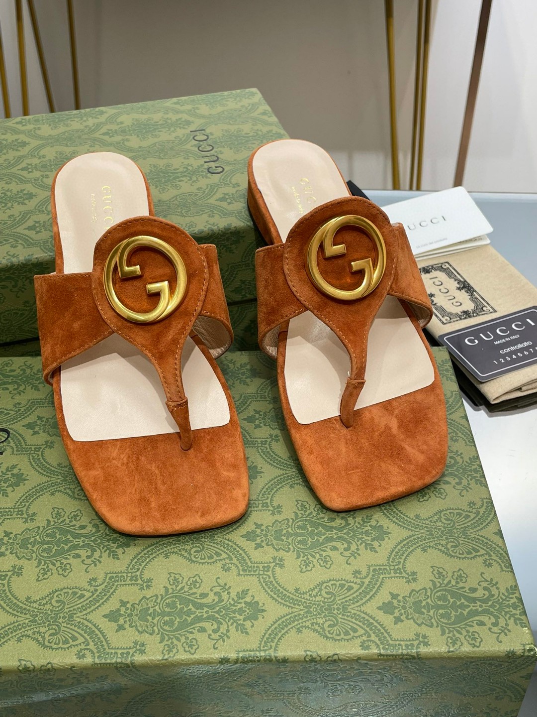 Gvc*1 Blondie Thong Sandal In Soft Brown For Women 