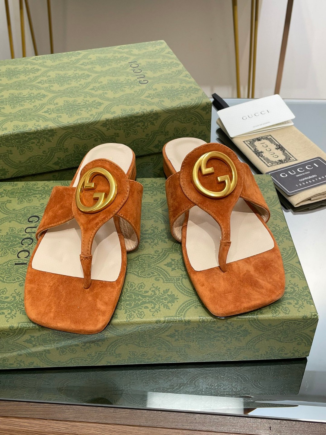 Gvc*1 Blondie Thong Sandal In Soft Brown For Women 