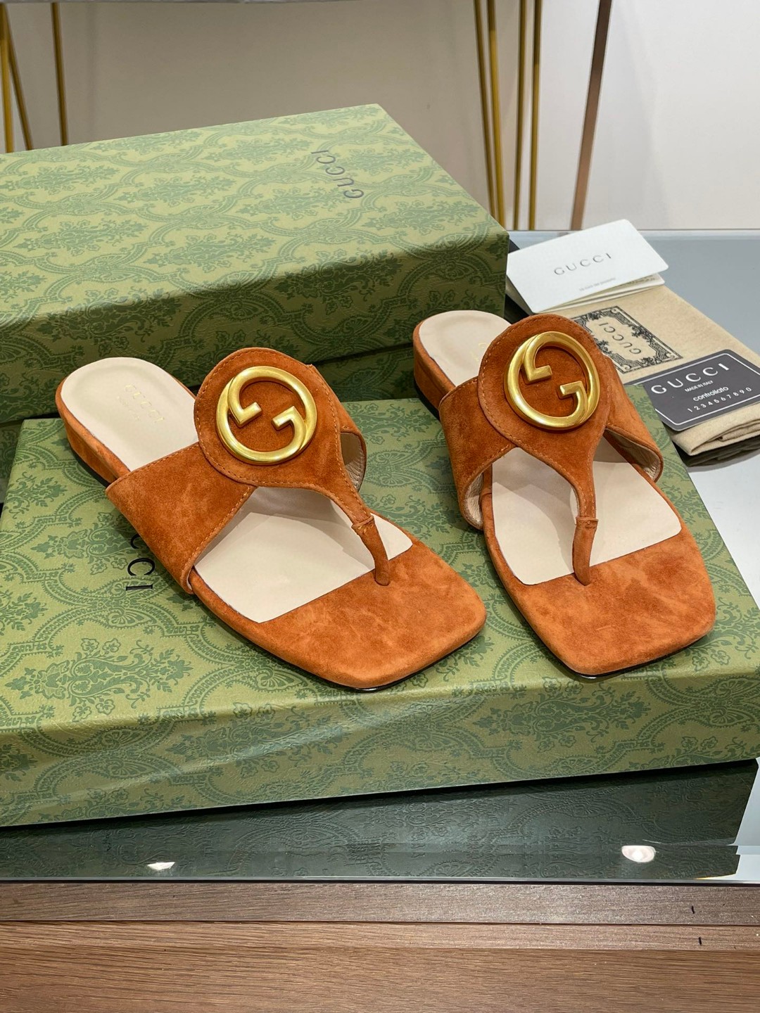 Gvc*1 Blondie Thong Sandal In Soft Brown For Women 