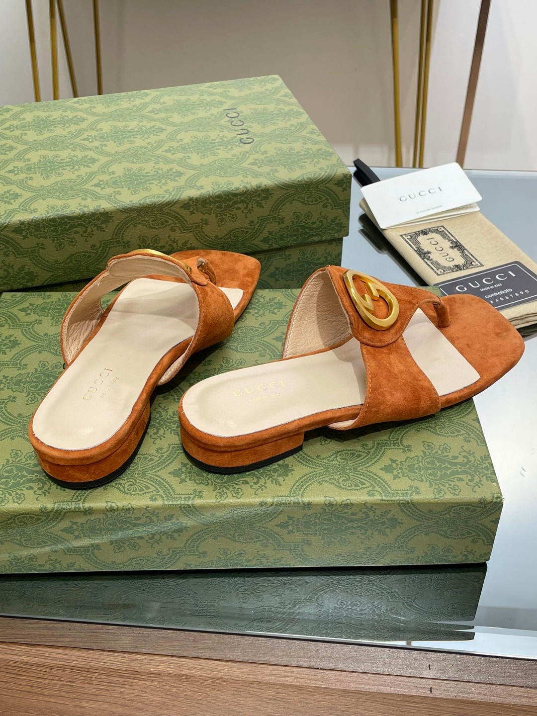 Gvc*1 Blondie Thong Sandal In Soft Brown For Women 