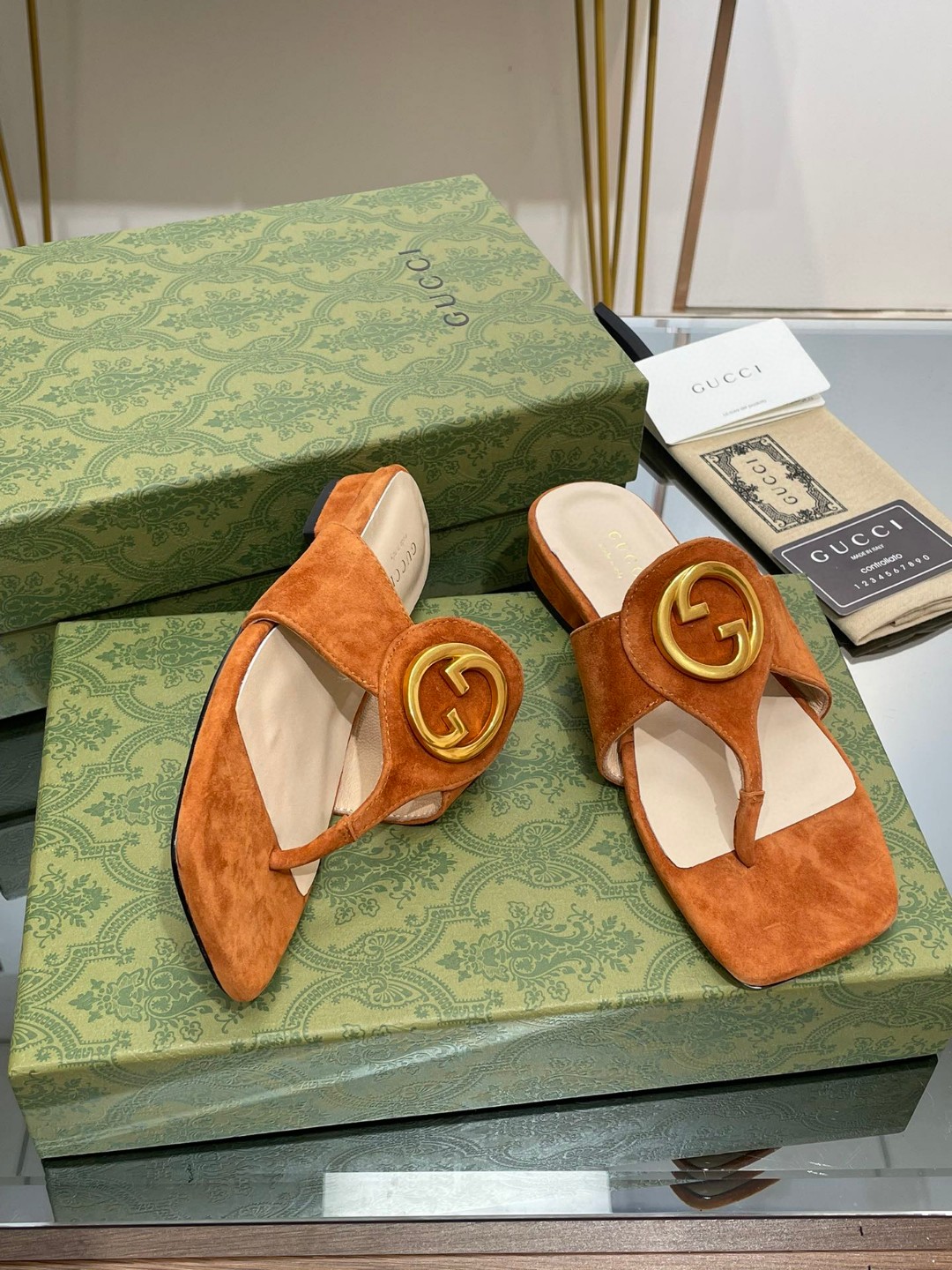 Gvc*1 Blondie Thong Sandal In Soft Brown For Women 