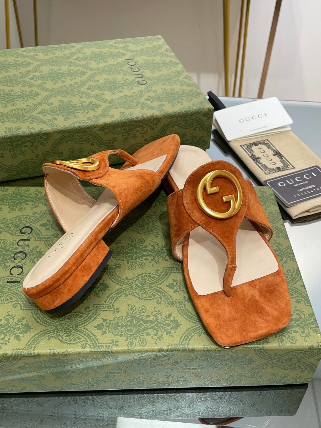 Gvc*1 Blondie Thong Sandal In Soft Brown For Women 