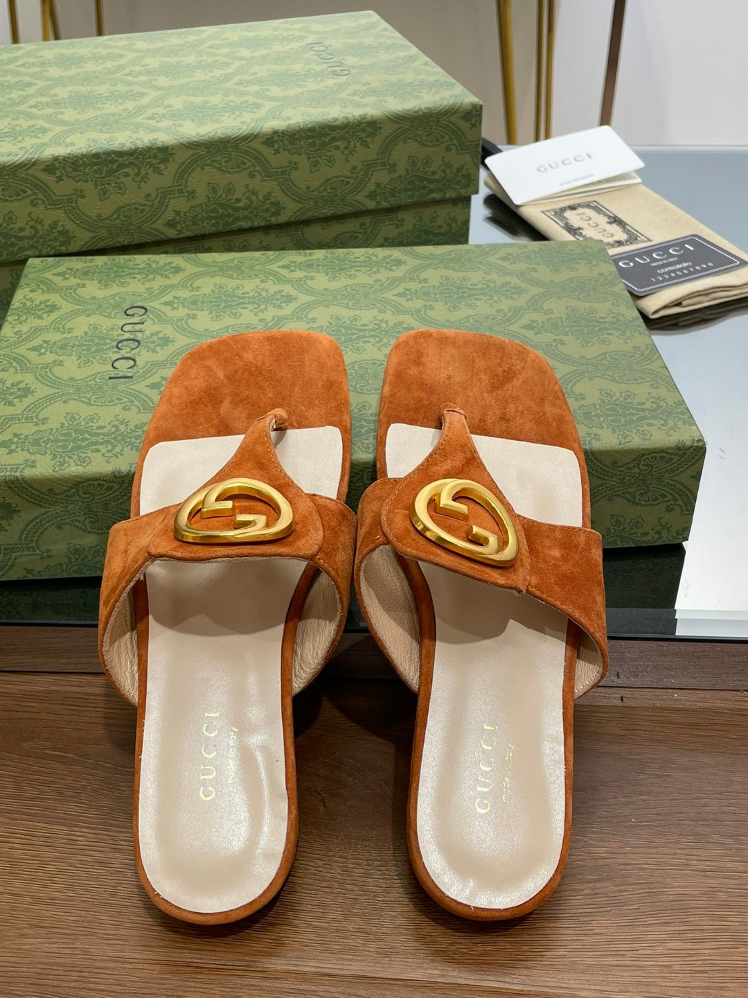 Gvc*1 Blondie Thong Sandal In Soft Brown For Women 