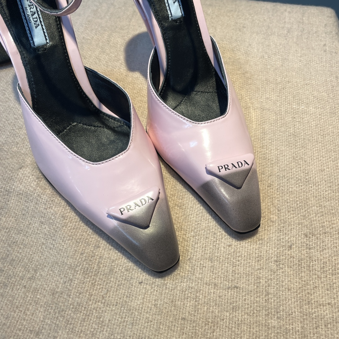 Pra*a Brushed Pumps Light Pink For Women 3.7 in/ 9.5cm 1I982M_055_F0E18_F_A095