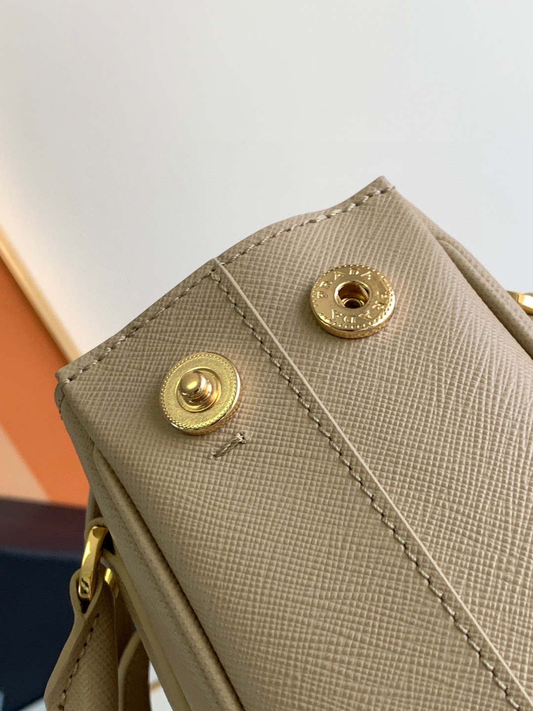 Pra*a Galleria Saffiano Mini Bag White/Beige/Blue/Dark Blue For Women 7.8 in / 20 cm 1BA906_NZV_F0009_V_EOM