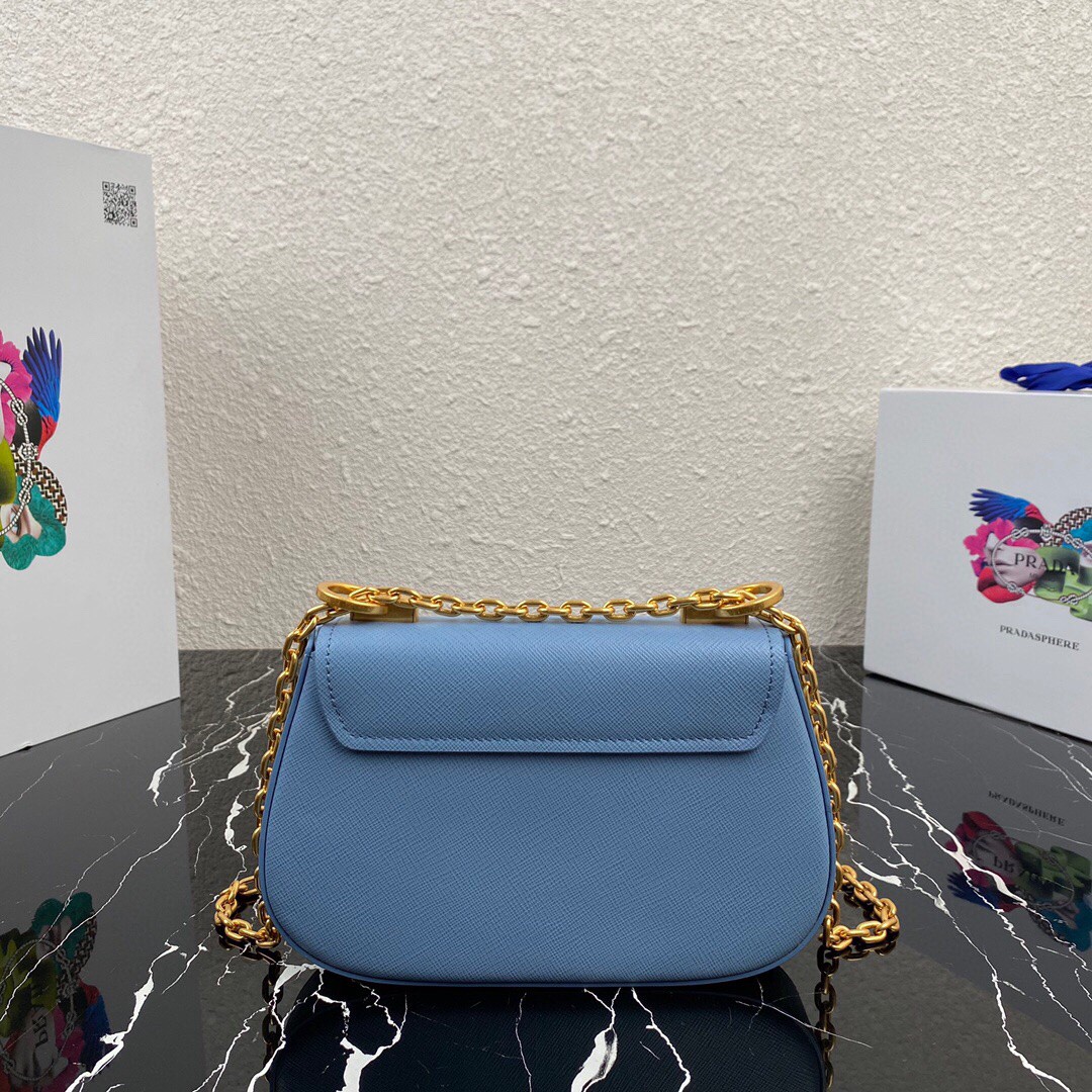 Pra*a Shoulder Bag Pink/Yellow/Blue For Women 8.6 in / 22 cm