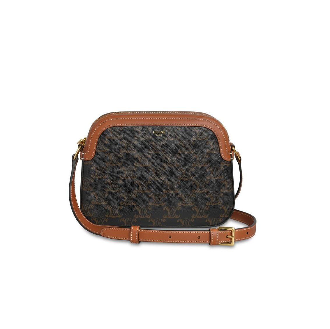Ce1i*e Small Camera Triomphe Canvas Bag Brown For Women‎ 8in/20cm