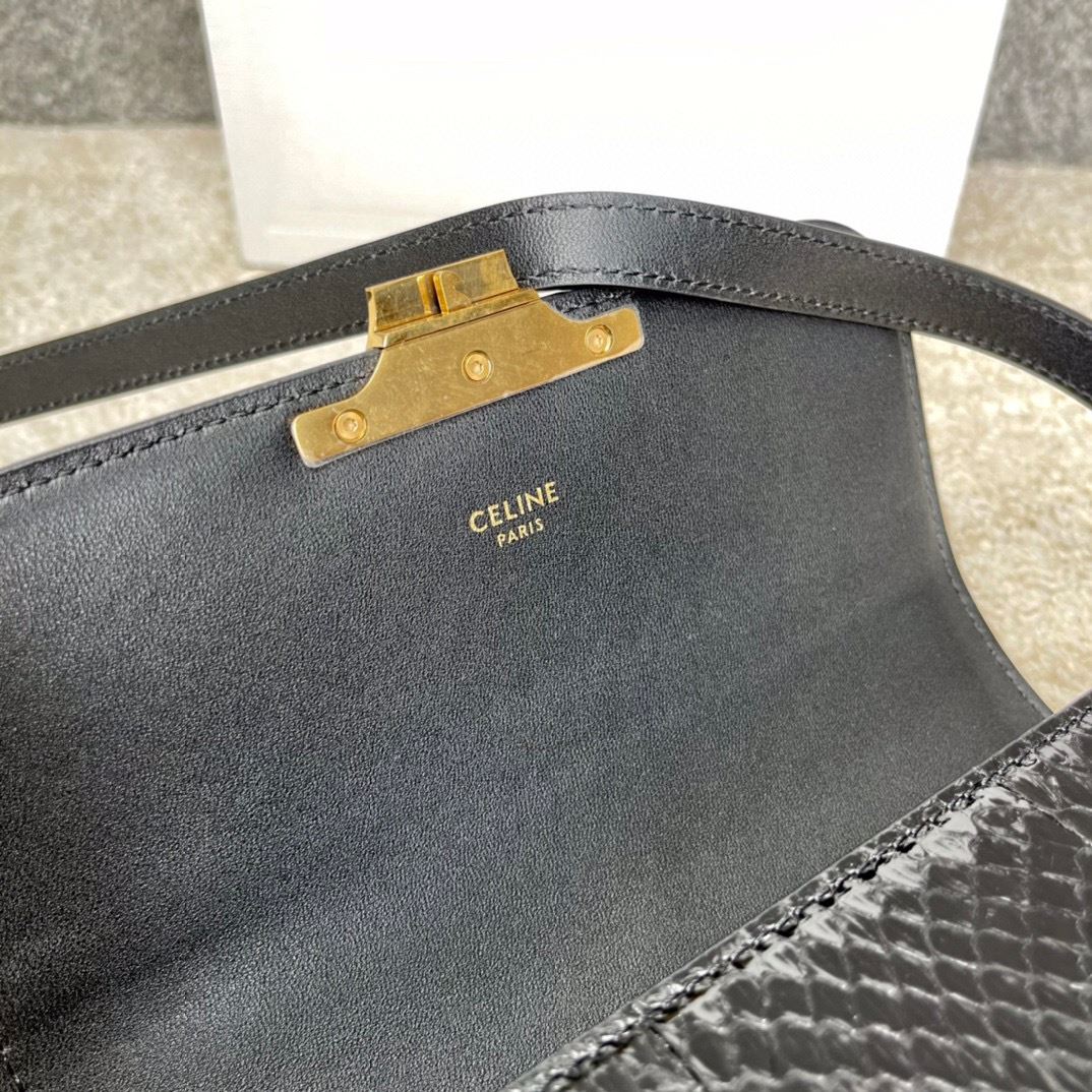 Ce1i*e Triomphe Shoulder Bag Brown/Black For Women‎ 7in/18.5cm