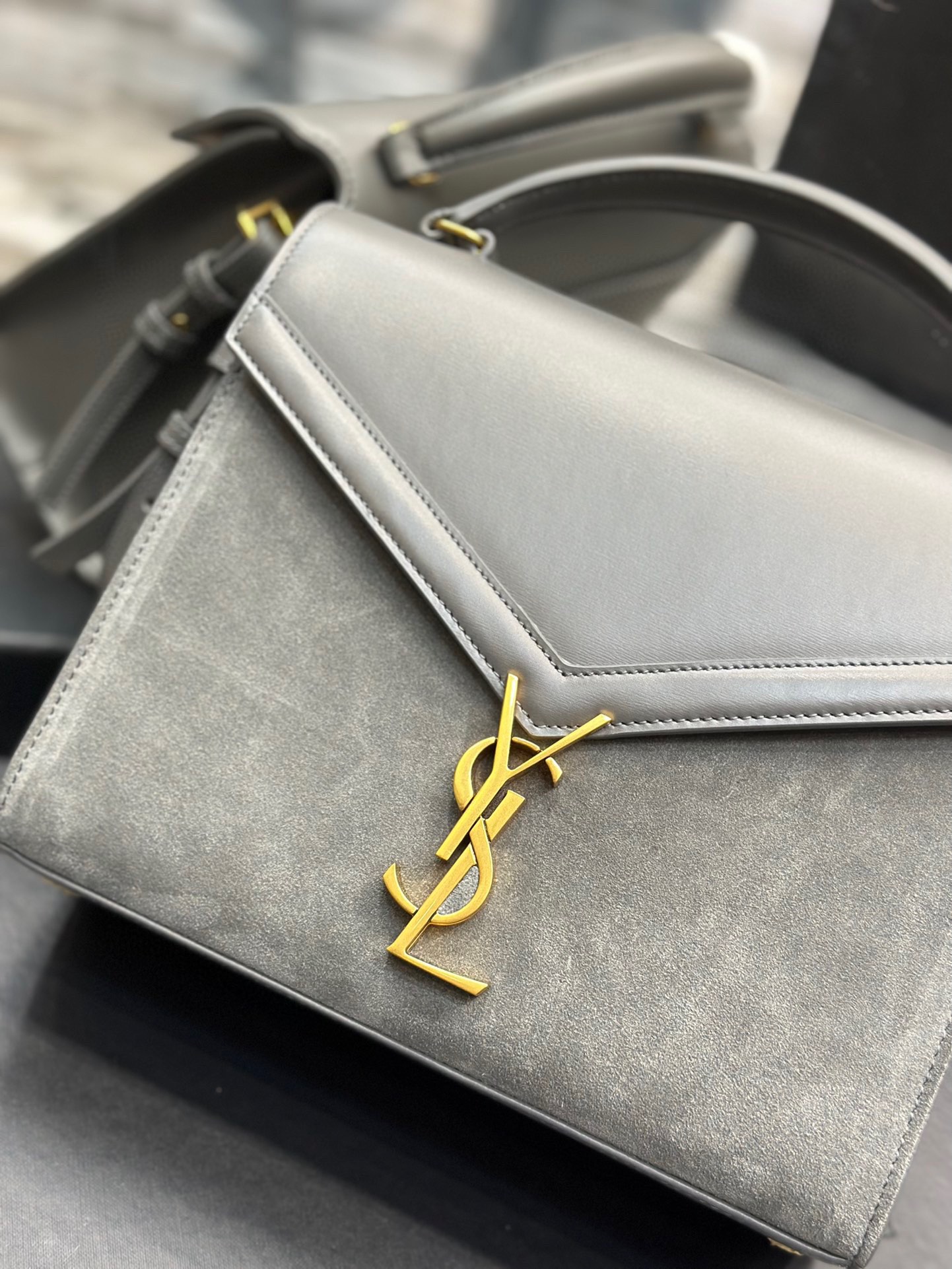 Sa1nt Lau*nt Cassandra Medium Top Handle Bag Black/White/Burgundy/Grey/Brown For Women‎ 9.6in/24.5cm