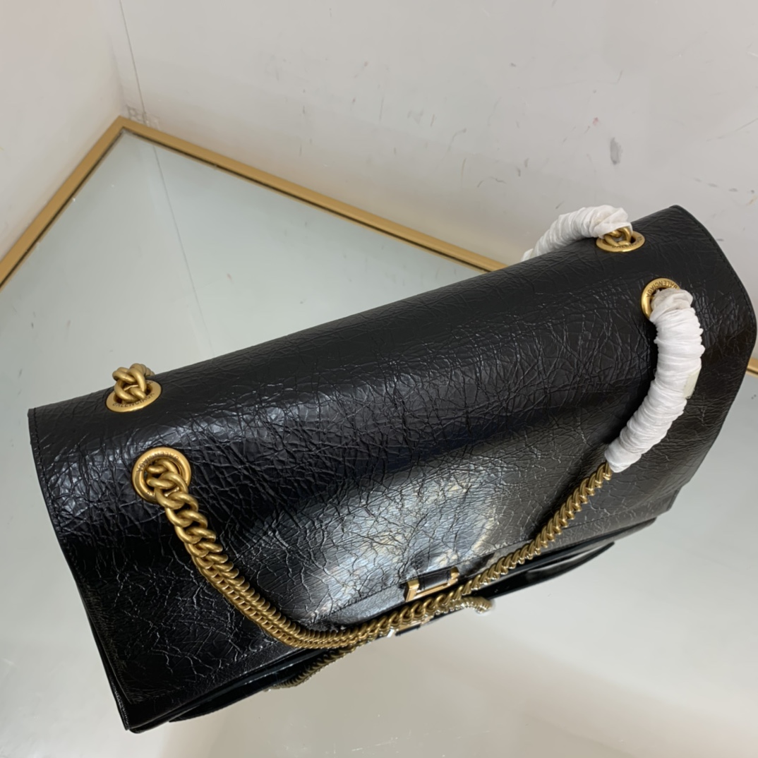 Ba1en*iaga Crush Large Chain Bag In Black For Women 15.7in/ 40cm 716332210IT1000
