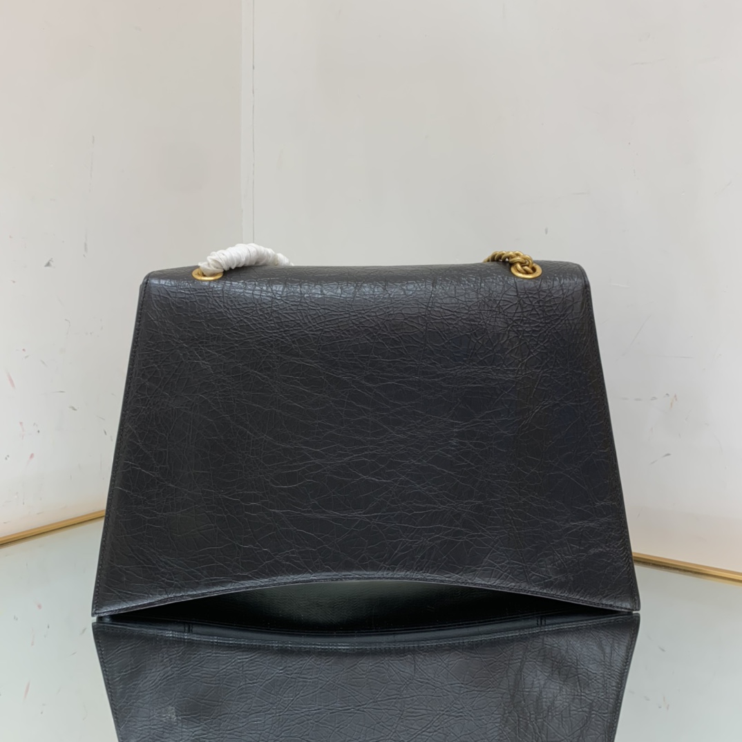 Ba1en*iaga Crush Large Chain Bag In Black For Women 15.7in/ 40cm 716332210IT1000