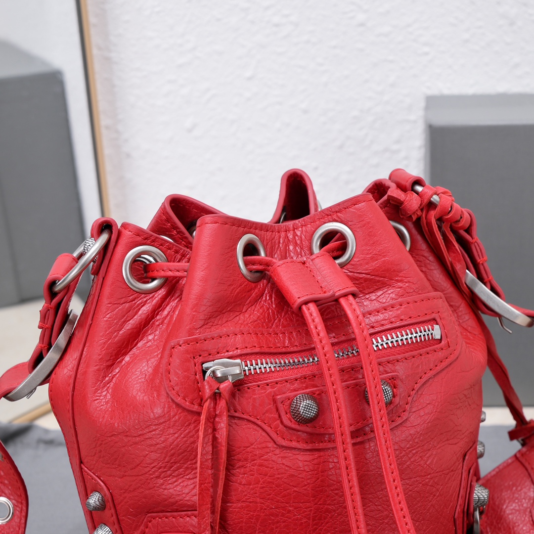 Ba1en*iaga Le Cagole Xs Bucket Bag Purple/Pink/Red/Blue/Green For Women 7.8in/20 cm