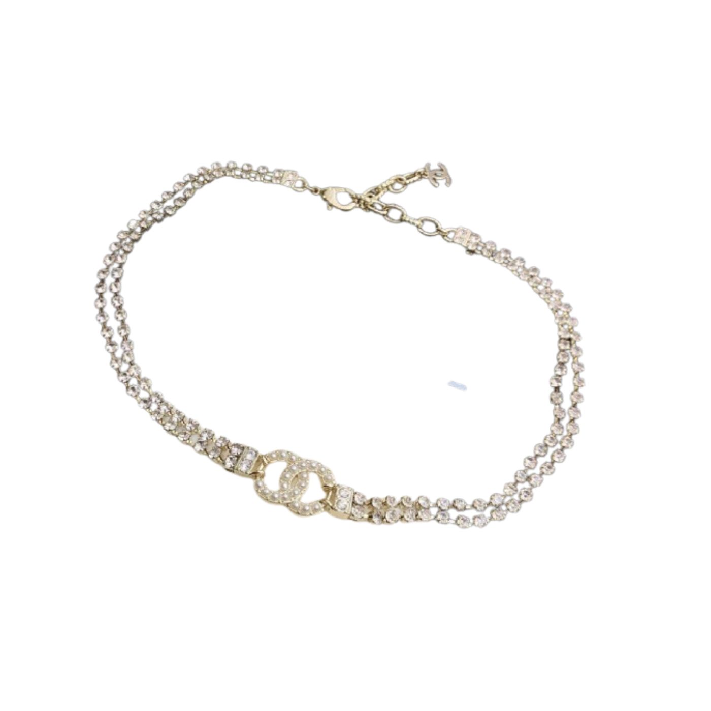 Ch**el D1am0nd Necklace Gold For Women