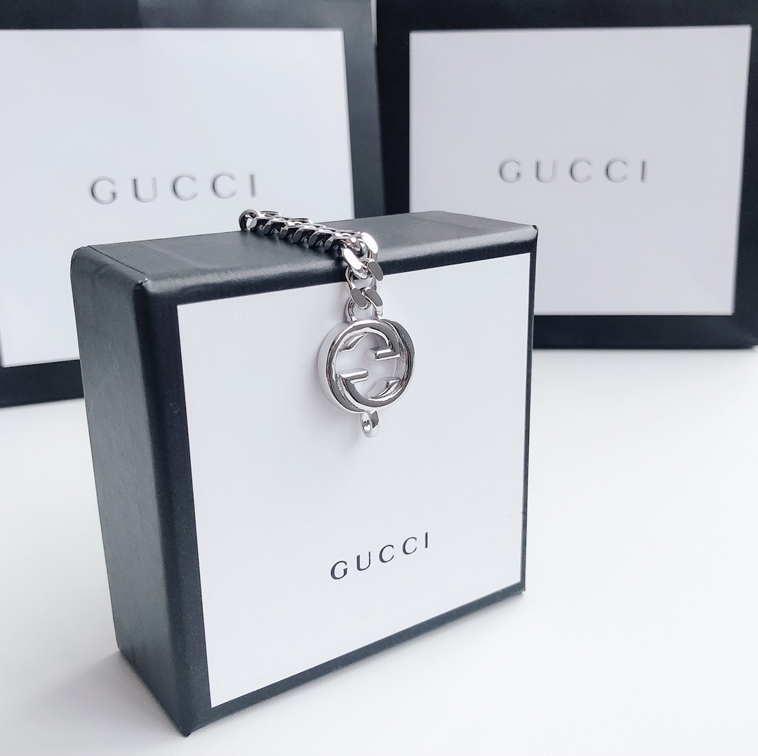 Gvc*1 Double G Flat Bracelet Silver For Women