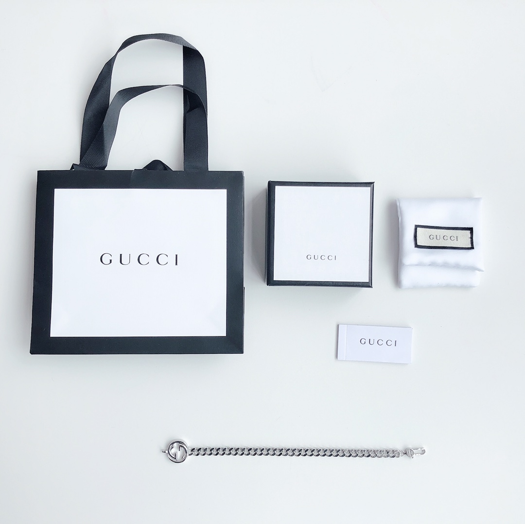 Gvc*1 Double G Flat Bracelet Silver For Women