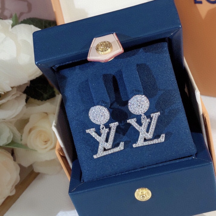 L0vis Vvtt0n LV Iconic Twinkle Earrings Silver Tone For Women