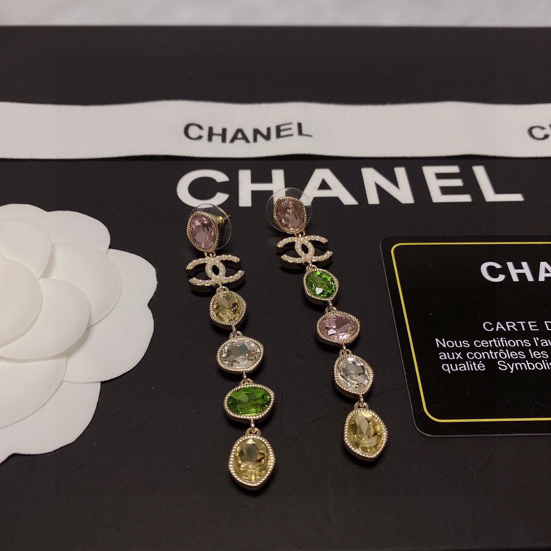 Ch**el Long Earrings Multicolor For Women