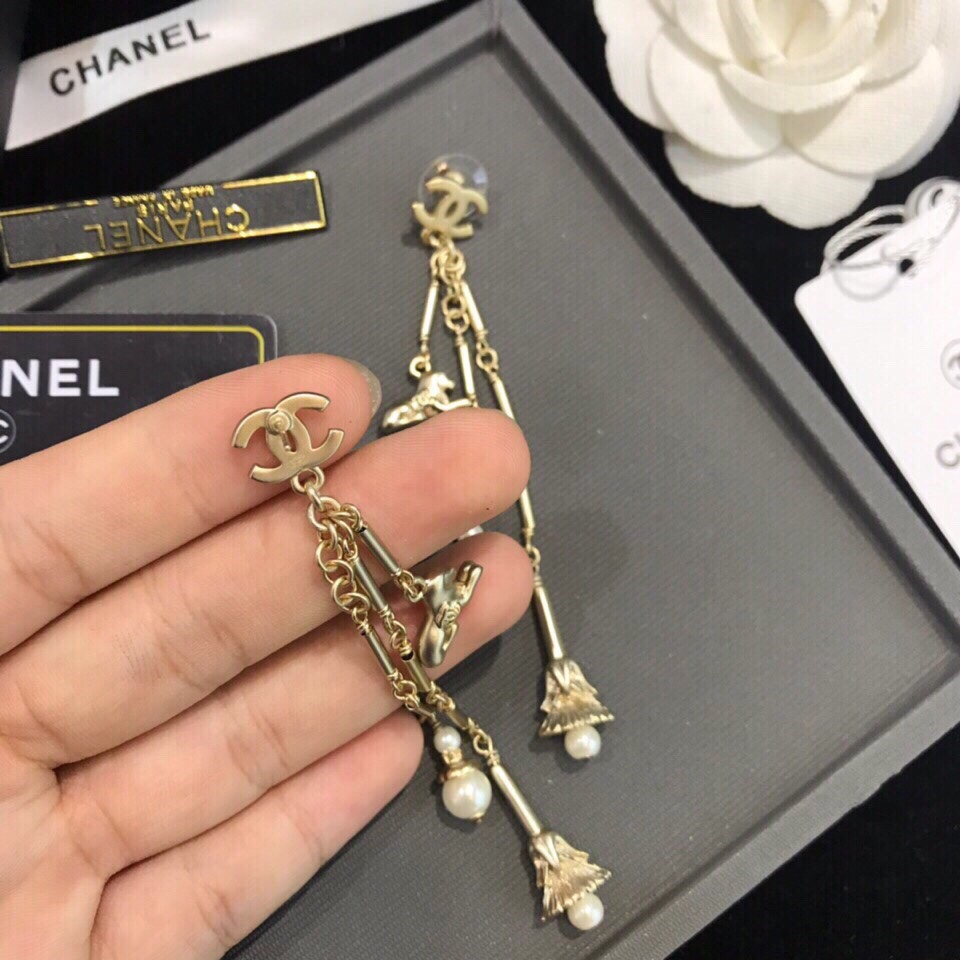 Long Tassel Earrings Gold For Women