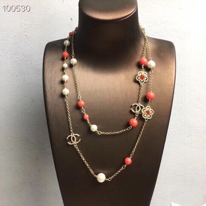 Ch**el Necklace Red For Women