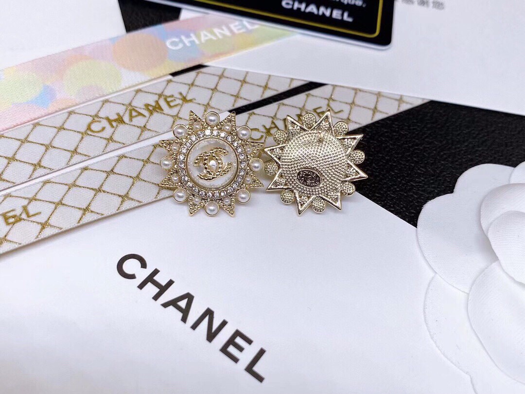 Ch**el Stud Earrings Gold For Women