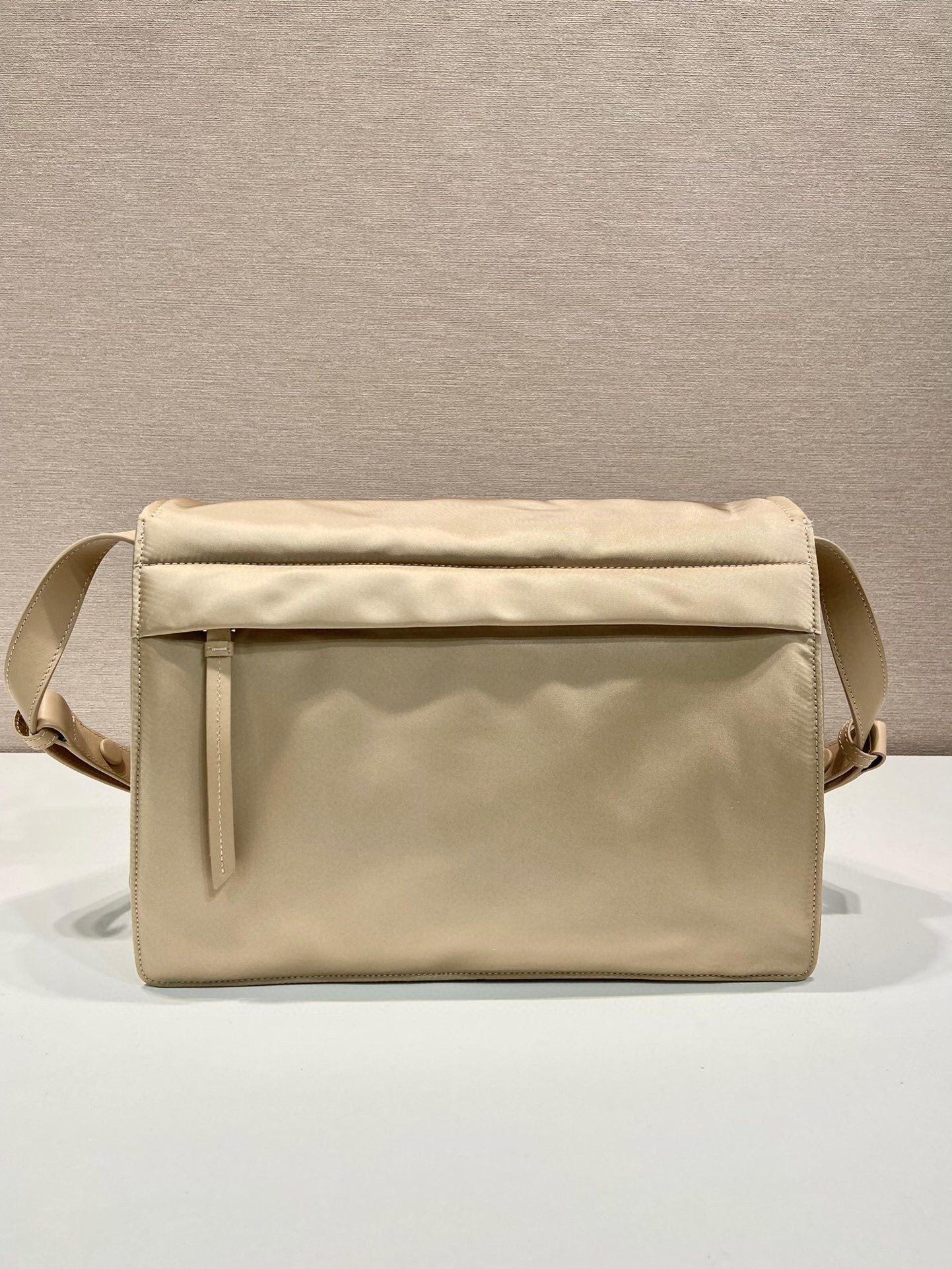 Pra*a Medium Padded Shoulder Bag In Beige For Women 11.8in/ 30cm