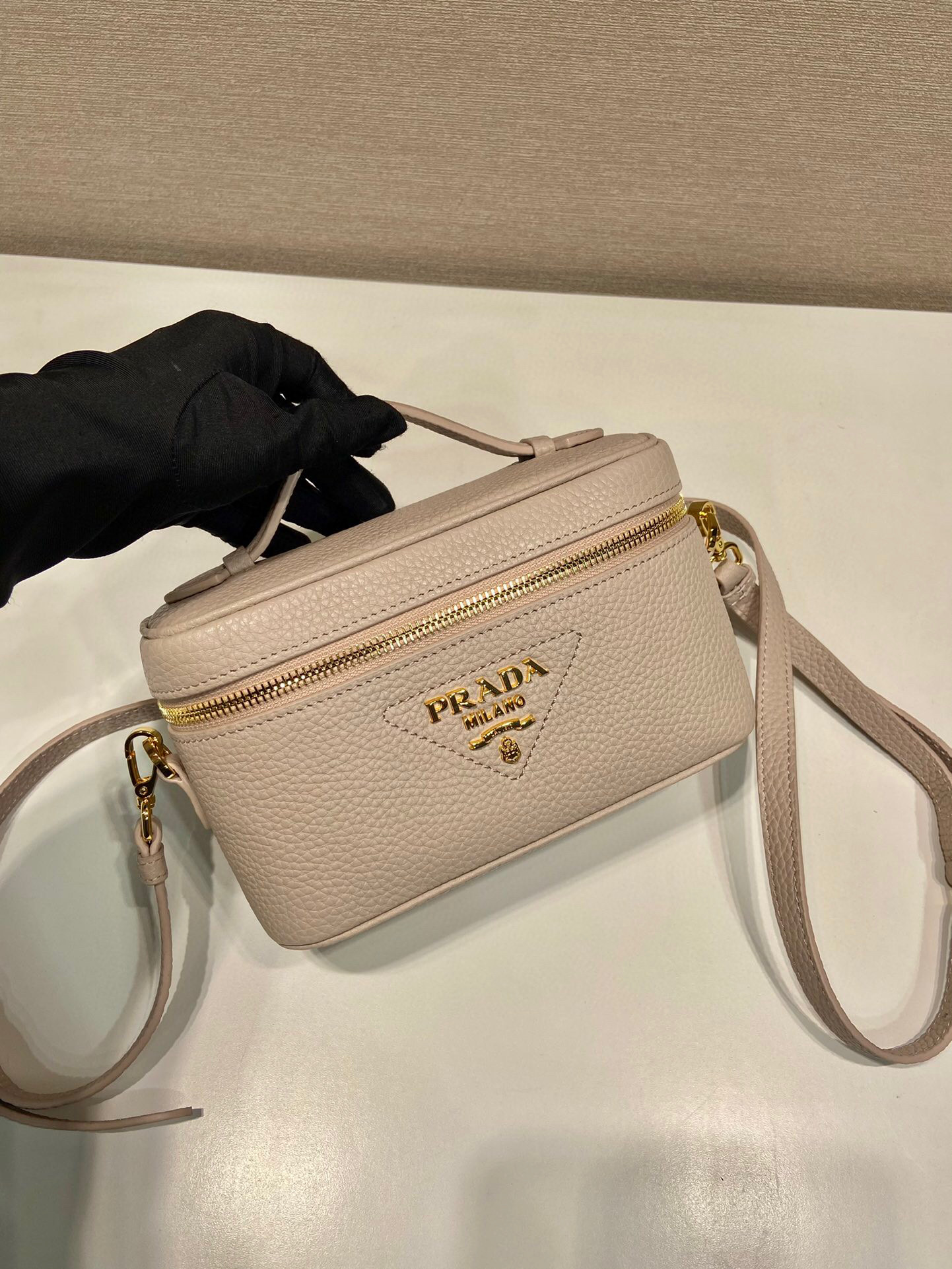 Pra*a Mini Bag In Beige For Women 7.1in/ 18cm 1BH202_2DKV_F0GCN_V_OOM