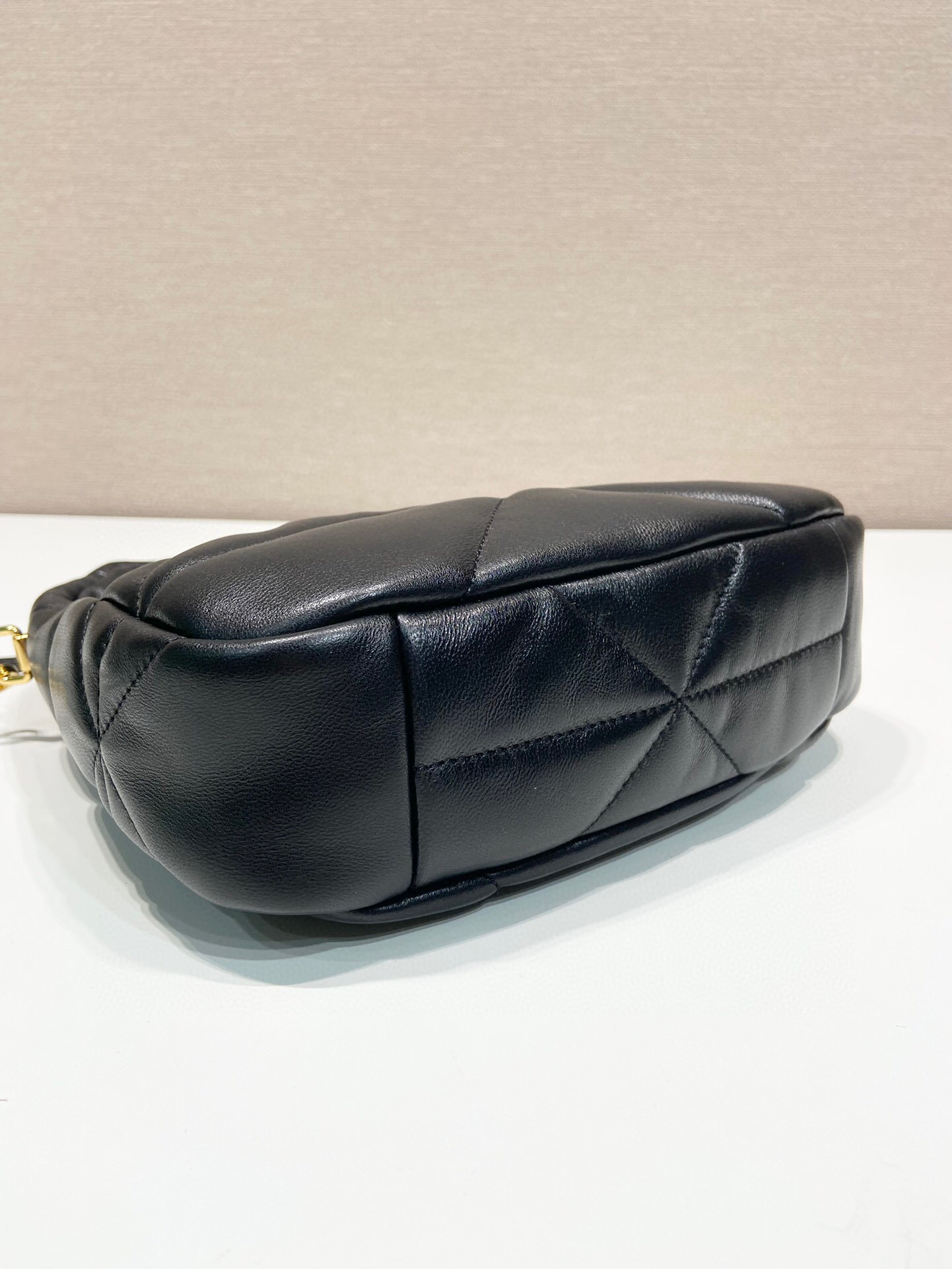 Pra*a Quilted Nappa Shoulder Bag In Black For Women 8.3in/ 21cm