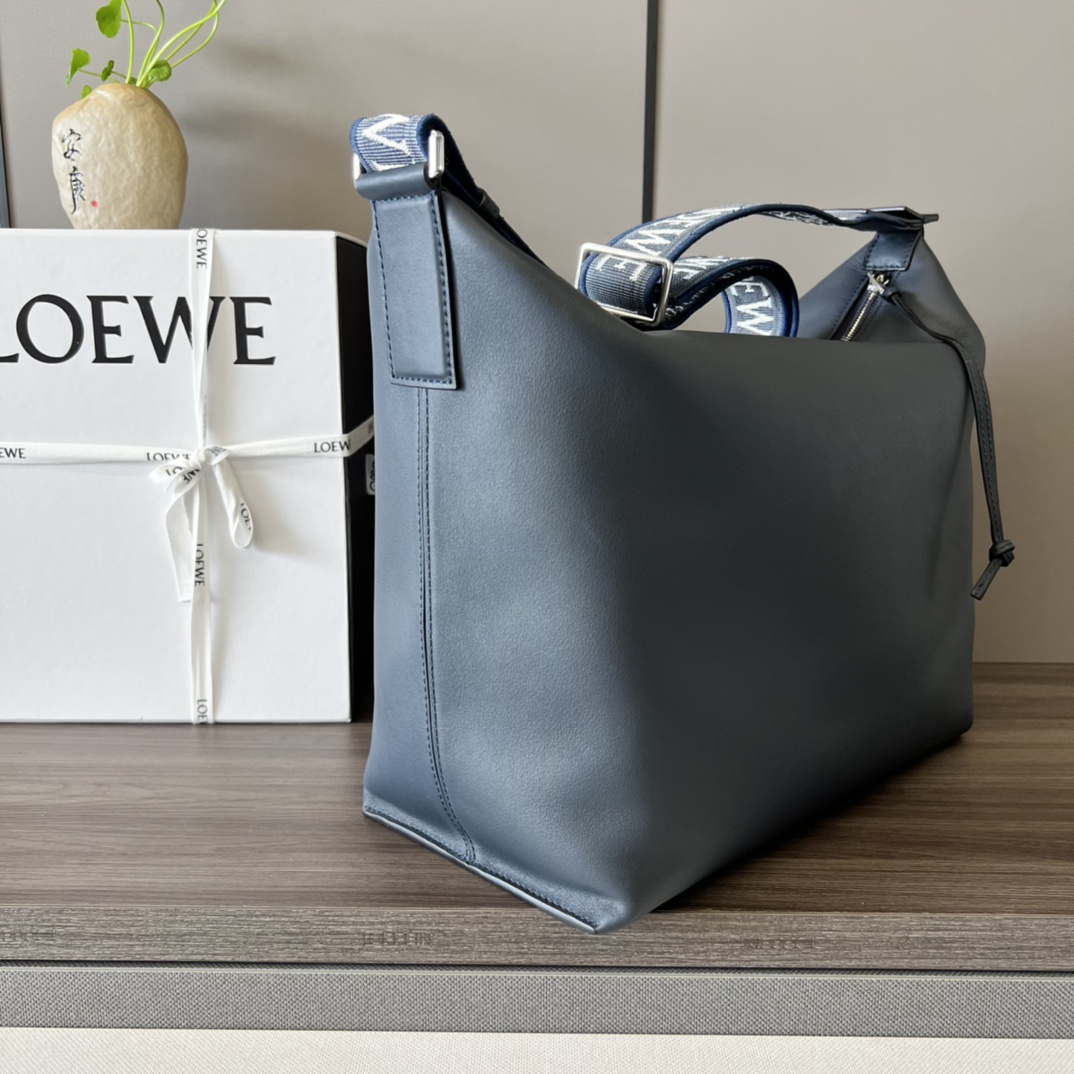 L0ew* Cubi Crossbody Bag Black/Navy Blue/Brown For Women 8.3in / 21cm