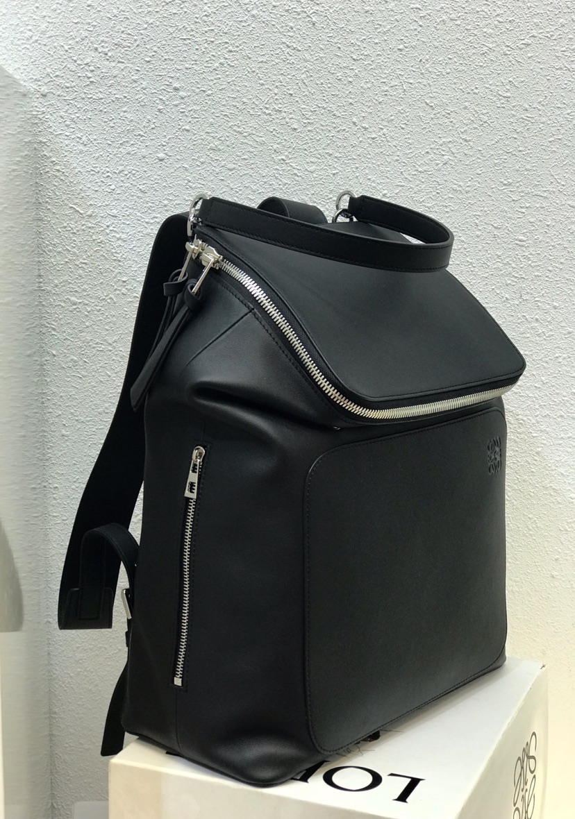 L0ew* Goya Backpack Black/Beige/Brown For Women 16.1in / 41cm