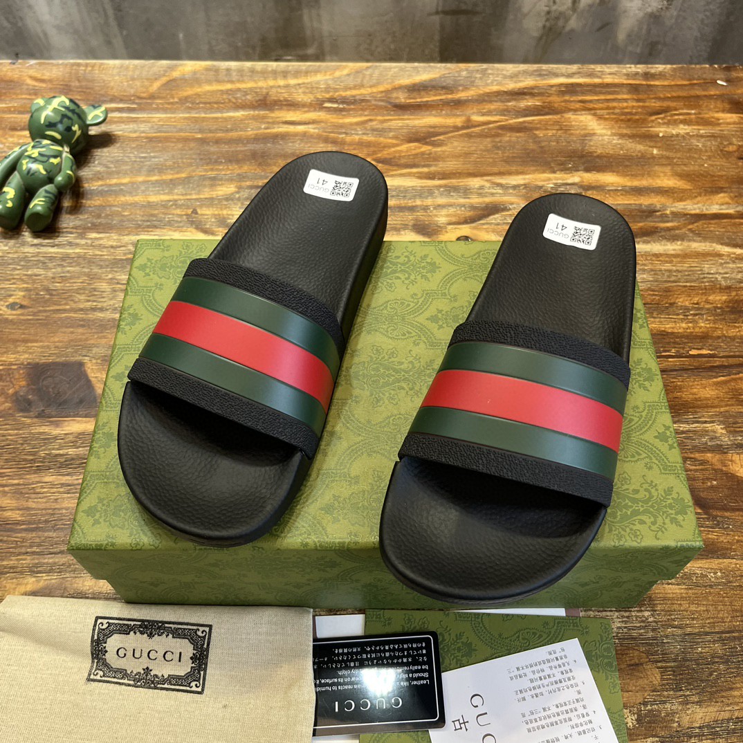 Gvc*1 Web Rubber Slide Sandal Black For Men 429469 GIB10 1098