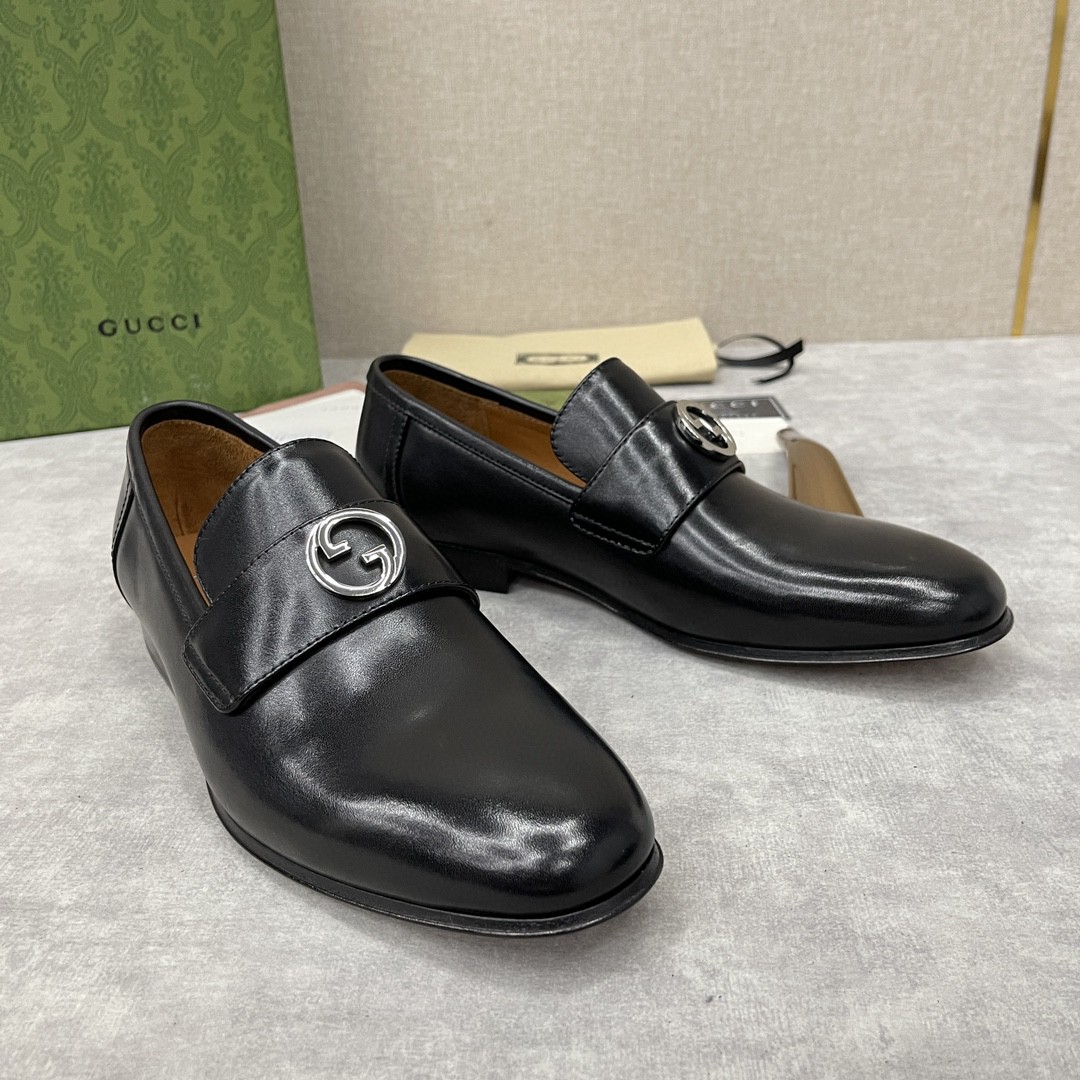 Gvc*1 Interlocking G Loafer Black For Men 730134 06F00 1000