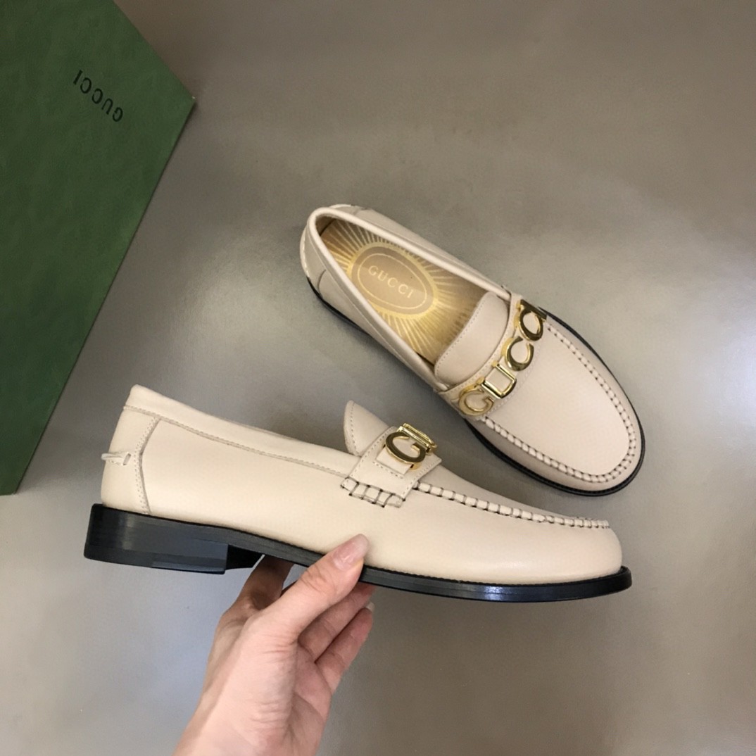Loafer With Logo Gvc*1 Beige For Men