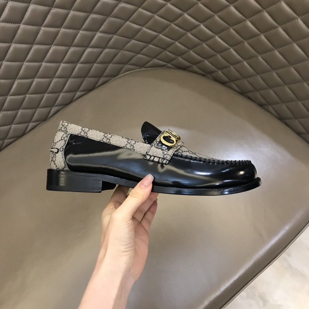 Gvc*1 Loafer With Logo Gvc*1 Black/Beige For Men
